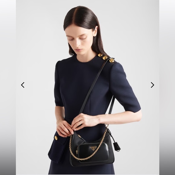 PRADA 2023 Re-Nylon and Brushed Leather Mini-Bag - Picture 2 of 15